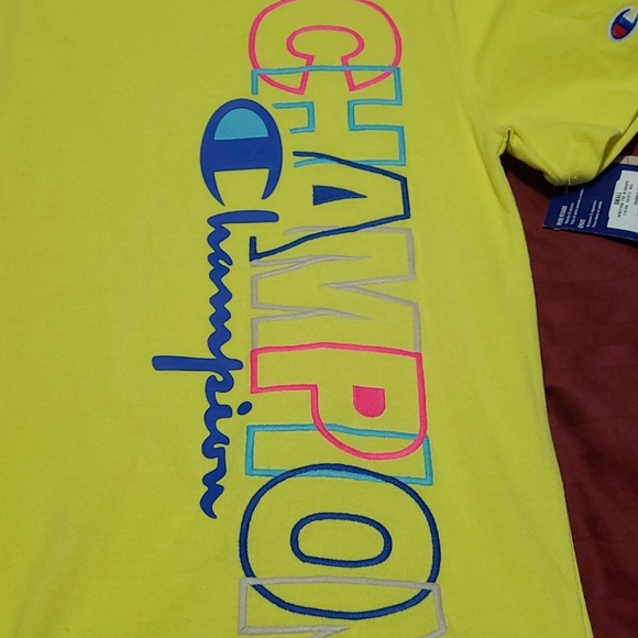NWT RARE Champion Yellow T-shirt - Picture 3 of 5
